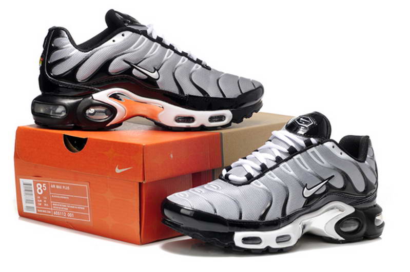 Nike Tn Nouvelles Chaussures Hommes mailler tout gris noir (1)